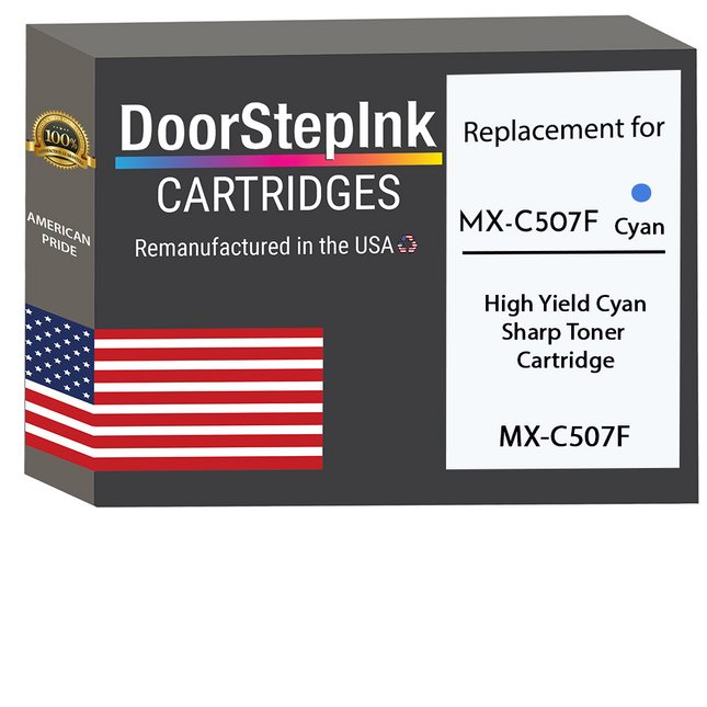 Sharp MX-C507F High Yield Cyan Remanufactured in the USA Toner Cartridge