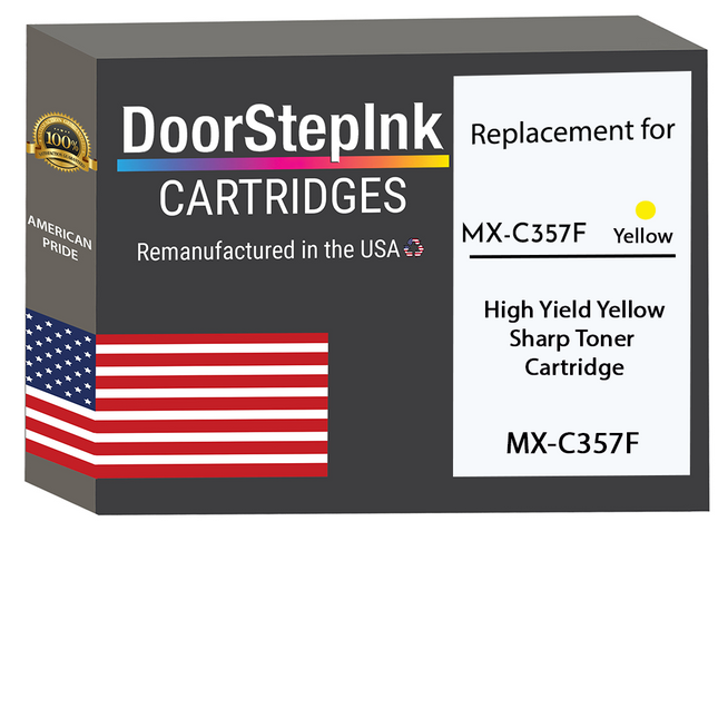 Sharp MX-C357F/Sharp MX-C407P High Yield Yellow Remanufactured in the USA Toner Cartridge