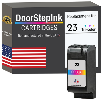 DoorStepInk Remanufactured in the USA Ink Cartridge for 23 C1823A Tri-Color
