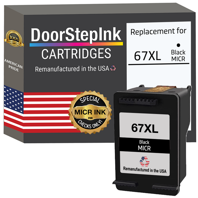 DoorStepInk Brand for HP 67XL (3YM57AN) Black MICR Remanufactured in t DoorStepInk Brand for HP 67XL (3YM57AN) Black MICR Remanufactured in t