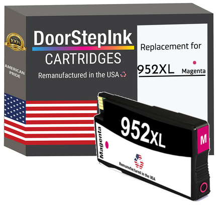 DoorStepInk Remanufactured in the USA Ink Cartridges for 952XL L0S64AN 1 Magenta