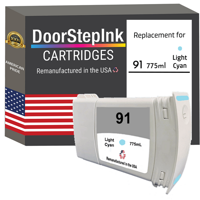 HP 91 (C9470A) 775mL Light Cyan Ink Cartridges 