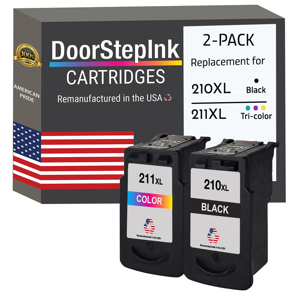 DoorStepInk Brand for Canon PG-210XL Black / CL-211XL Color Combo Pack DoorStepInk Brand for Canon PG-210XL Black / CL-211XL Color Combo Pack