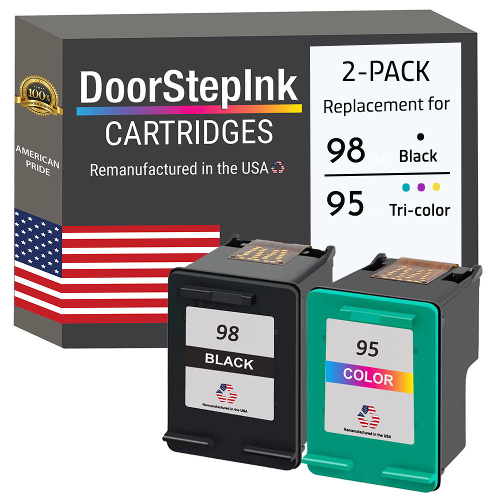 98a Ink DoorStepInk Brand for HP 98 Black / 95 Tri-Color Combo Pack Remanufact