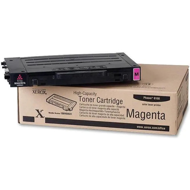 Original Xerox Phaser 6100 High Yield Magenta Toner Cartridge, 106R00681