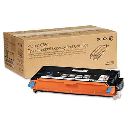 Original Xerox XEROX 6280 Standard Yield Cyan Toner Cartridge, 106R01388