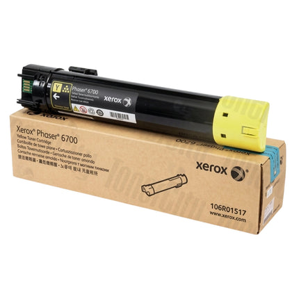 Original Xerox Phaser 6700 High Yield Yellow Toner Cartridge, 106R01517