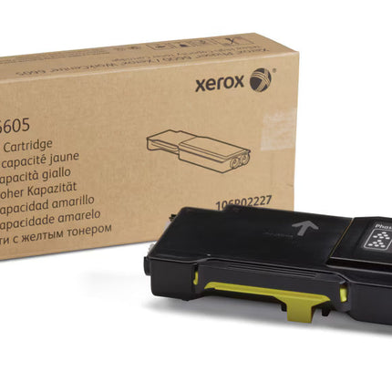 Original Xerox Phaser 6600 / WorkCentre 6605 High Yield Yellow Toner Cartridge, 106R02227
