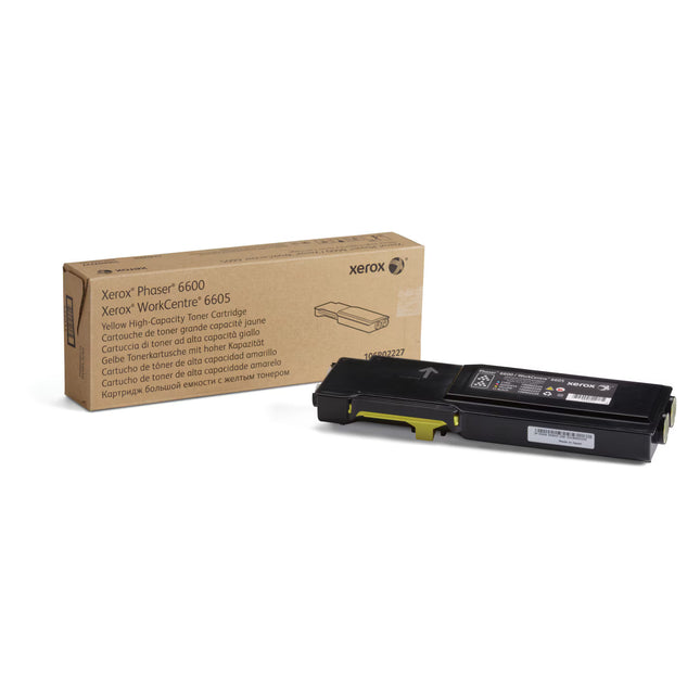 Original Xerox Phaser 6600 / WorkCentre 6605 High Yield Yellow Toner Cartridge, 106R02227