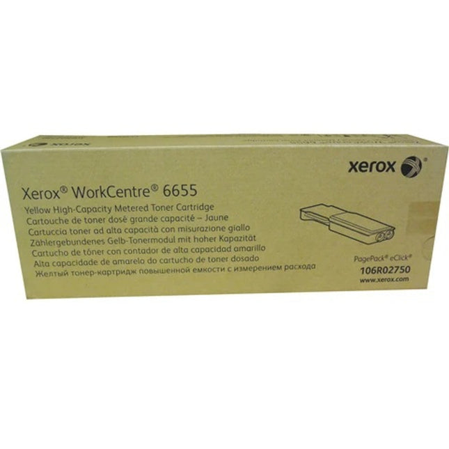 Original Xerox WORKCENTRE 6655 High Yield Yellow Toner Cartridge, 106R02750