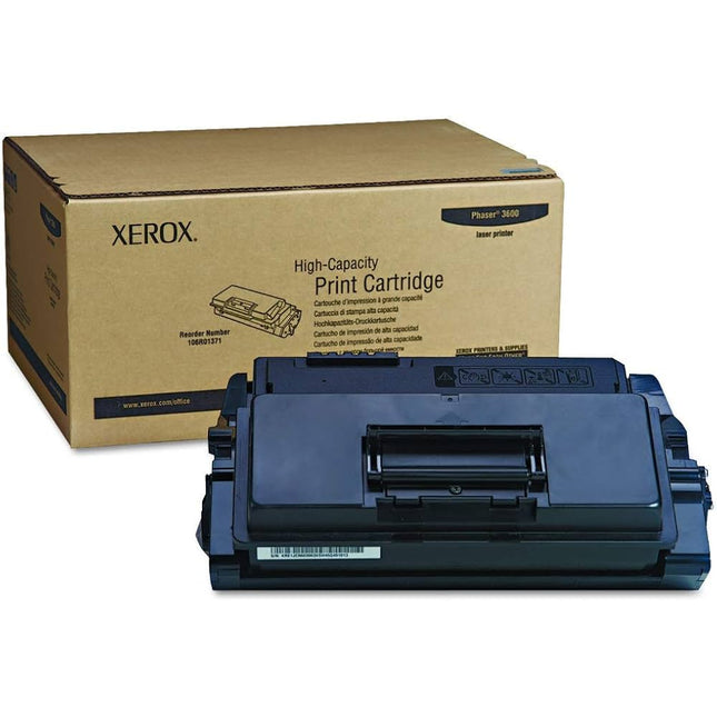 Genuine Xerox Phaser 3600 High-Yield Black Laser Toner Cartridge, 106R01371