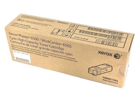 Original Xerox PHASERS 6500/6505 High Yield Toner Cartridge, 106R01594