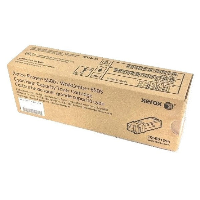 Original Xerox PHASERS 6500/6505 High Yield Toner Cartridge, 106R01594