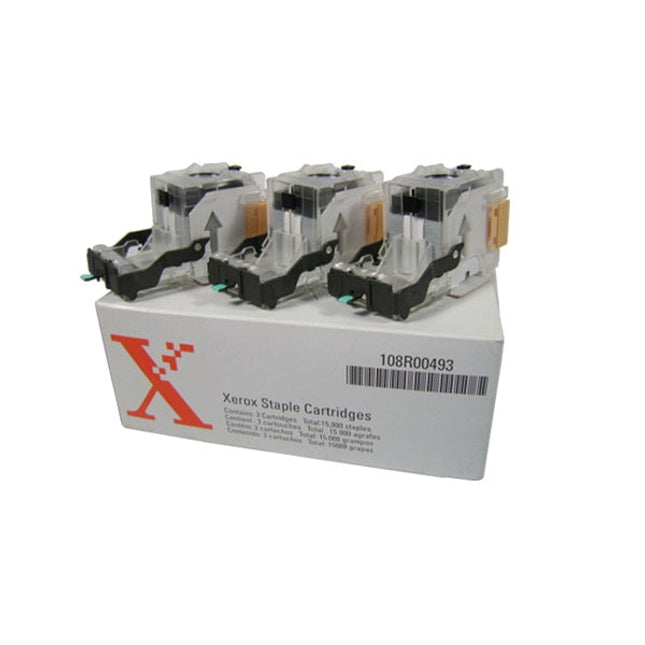  Genuine Xerox 108R00493 Standard-Yield Staple Cartridge (3-Pack)