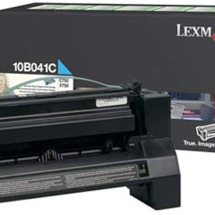 Genuine Lexmark C750 Standard Yield Cyan Toner Cartridge, 10B041C