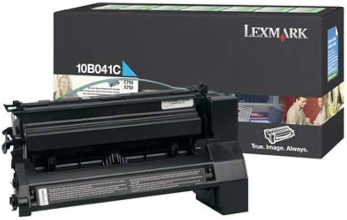 Genuine Lexmark C750 Standard Yield Cyan Toner Cartridge, 10B041C