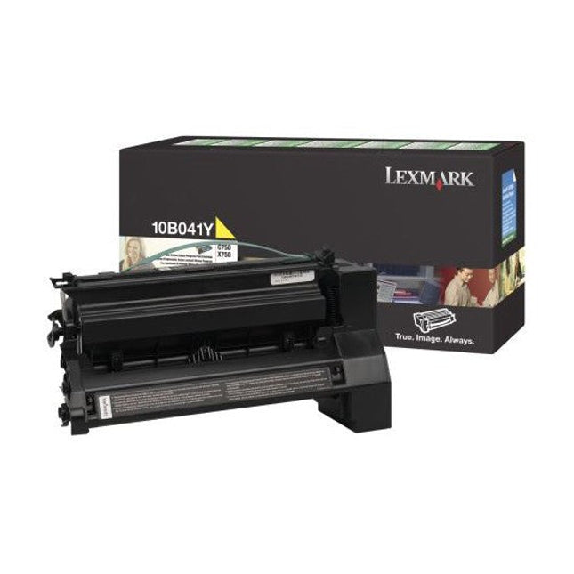Genuine Lexmark C750 Standard Yield Yellow Toner Cartridge, 10B041Y