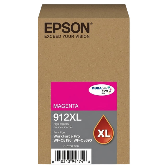 Original Epson 912XL High Yield Magenta Ink Cartridge, T912XL320