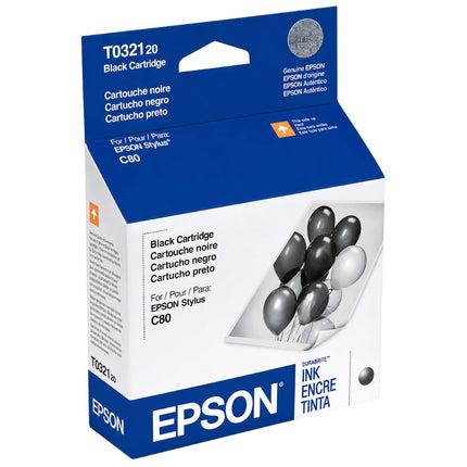 Original Epson T032 Standard-Yield Black Ink Cartridge, T032120