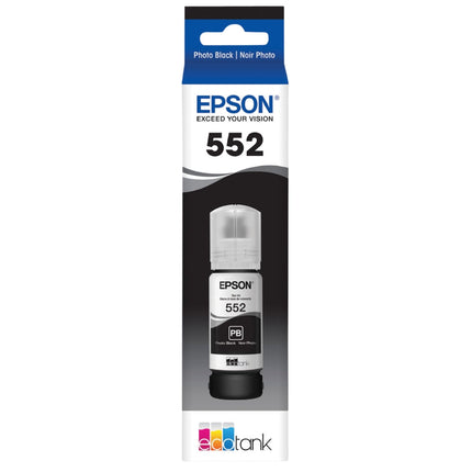 Epson T552 Ultra High-Yield Photo Black Ink Bottle, T552120-S