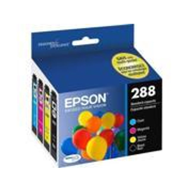 New Genuine Epson 288 Black, Cyan, Magenta & Yellow Ink Cartridges