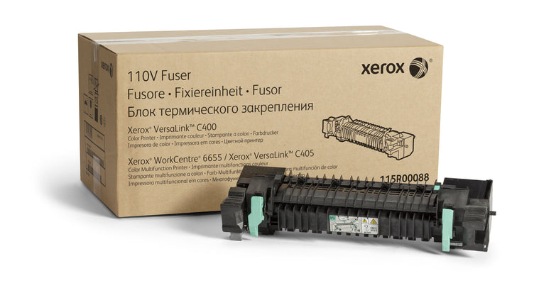 Genuine Xerox 110V Fuser Kit Standard Yield Black Toner Cartridge, 115R00088