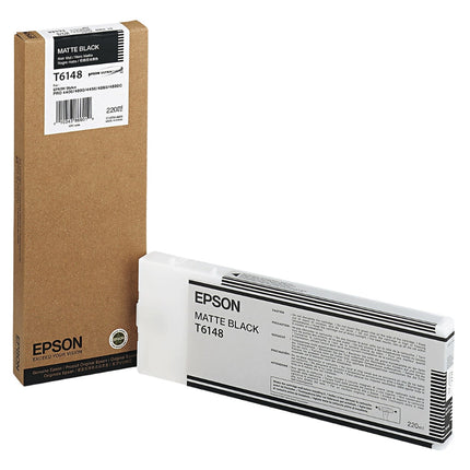 Genuine Epson 220ml Matte Black Inkjet Cartridge, T614800