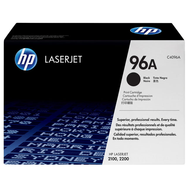 Original HP 96A (C4096A) High-Yield Black Toner Cartridge