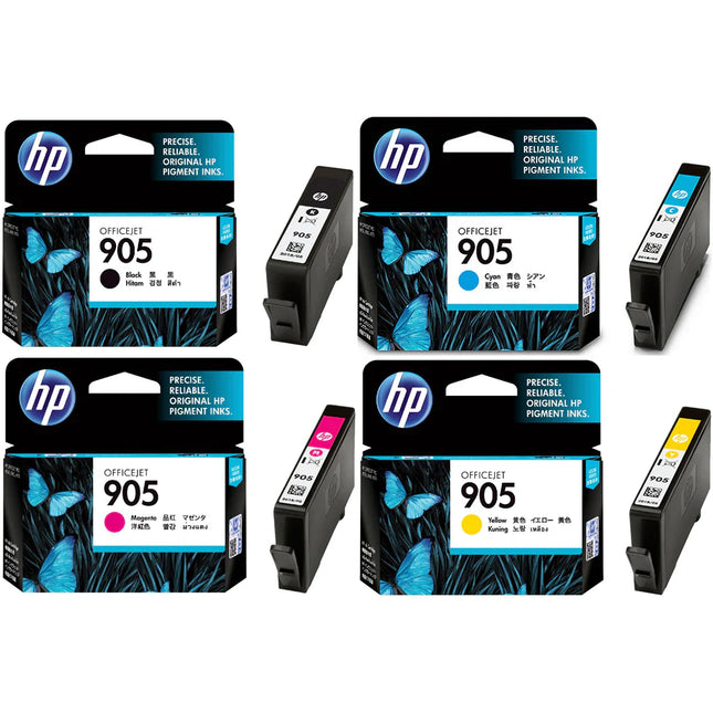 HP 905 Black and Color Ink Cartridge (Combo 4 Pack)