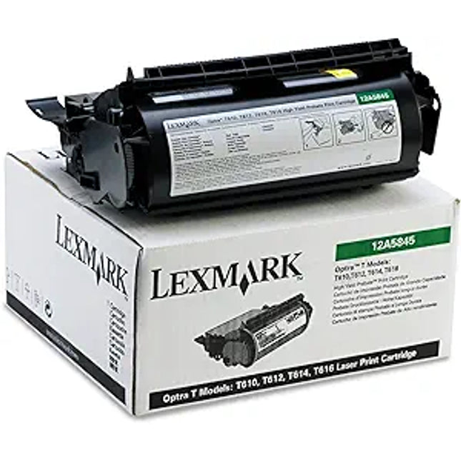 Original Lexmark T610 High Yield Black Toner Cartridge, 12A5845