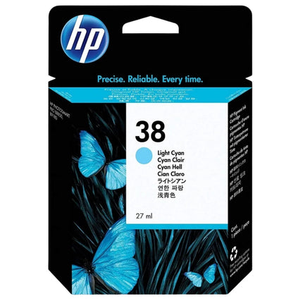 OEM HP 38 Light Cyan (C9418A) Ink Cartridge