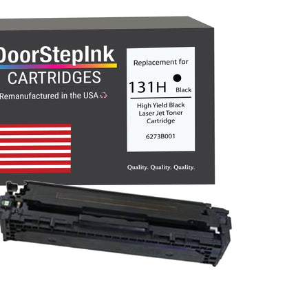 Remanufactured in the USA For Canon 131H High Yield Black LaserJet Toner Cartridge, 6273B001