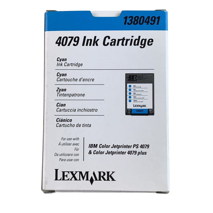 Original Lexmark 4079 Standard Yield Cyan Ink Cartridge, 1380491 