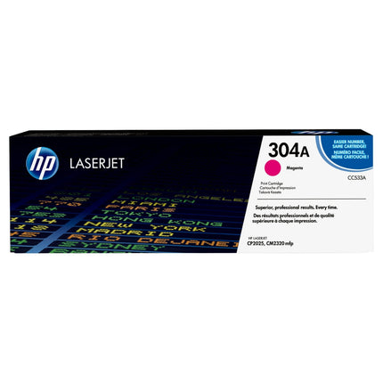 HP 304A High Yield Magenta LaserJet Toner Cartridge, CC533A