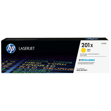 Genuine HP 201X High-Yield Yellow LaserJet Toner Cartridge, CF402X