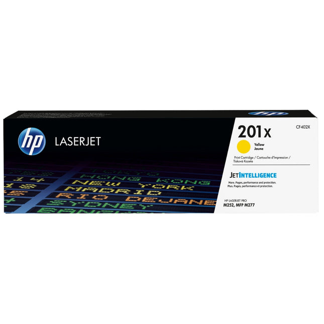 Genuine HP 201X High-Yield Yellow LaserJet Toner Cartridge, CF402X