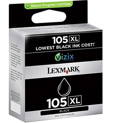 Genuine Lexmark 105XL High-Yield Black Inkjet Cartridge, 14N0822