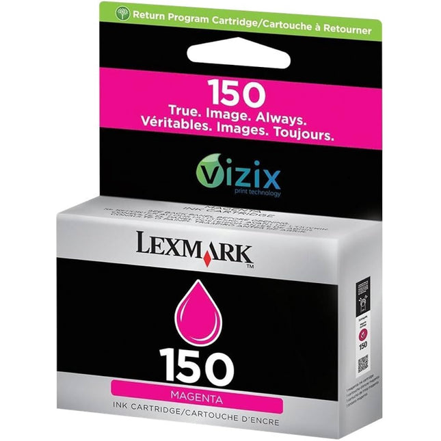 Genuine Lexmark 150 Standard Yield Magenta Inkjet Cartridge, 14N1609