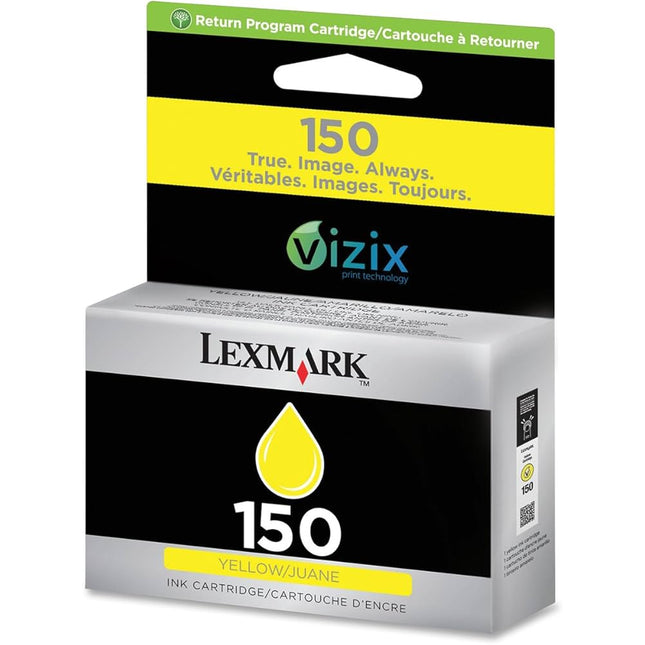 Genuine Lexmark 150 Standard Yield Yellow Inkjet Cartridge, 14N1610