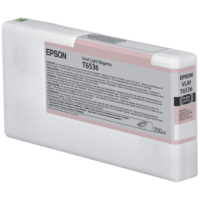 Epson (T6536) 200ml Vivid Light Magenta UltraChrome HDR Ink Cartridge, T653600