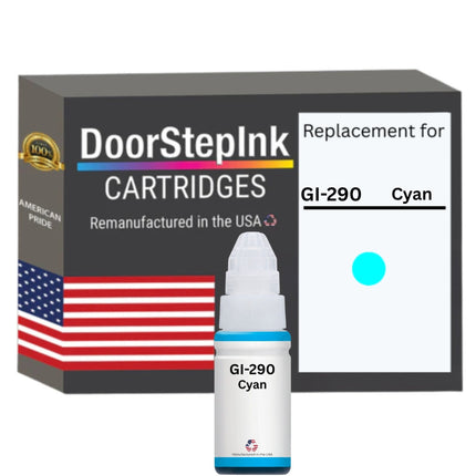 DoorStepInk Brand Replacement For Canon GI-290 (1596C001) 70ml Cyan Ink Bottle Made in the USA