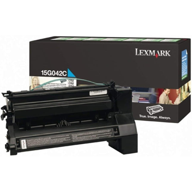 Genuine Lexmark C752 High Yield Cyan Toner Cartridge, 15G042C