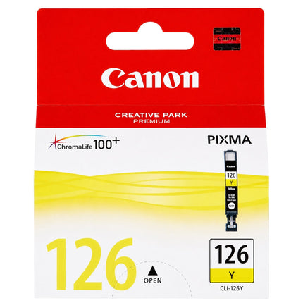 Original Canon 126 Standard Yield Yellow Ink Cartridge, 4564B001
