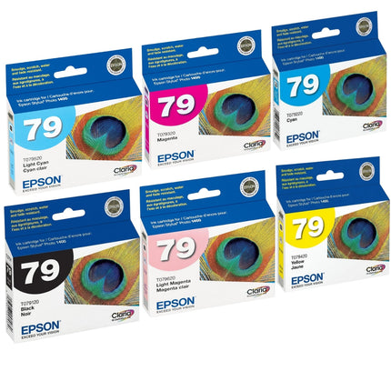 Original Epson 79 Black and Color (6 Pack) Ink Cartridges