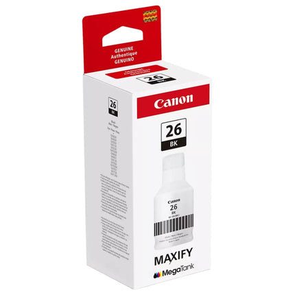 Genuine Canon GI-26 High Yield Black Ink Cartridge, 4409C001