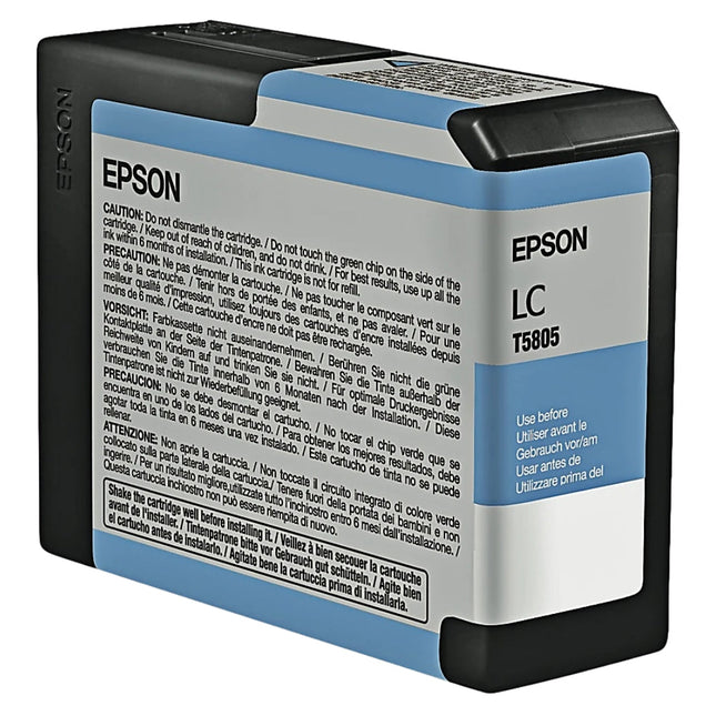 Original Epson T5805 Light Cyan 80ml Ink Cartridge