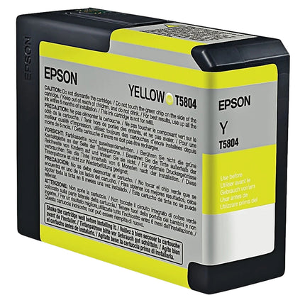 Original Epson T5804 Yellow 80ml Ink Cartridge