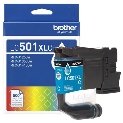 Original Brother LC501XL High Yield Cyan Ink Cartridge