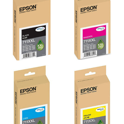 Epson 711XXL Extra High Capacity Ink Cartridge Complete Color Set