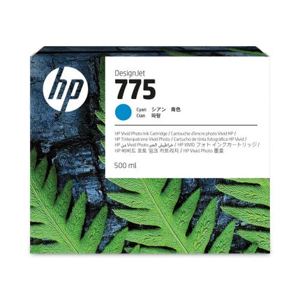 Original HP 775 Standard Yield Cyan (500ml) Ink Cartridge, 1XB17A